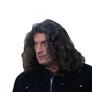😠 мужчина, длинные волосы, портрет telegram sticker