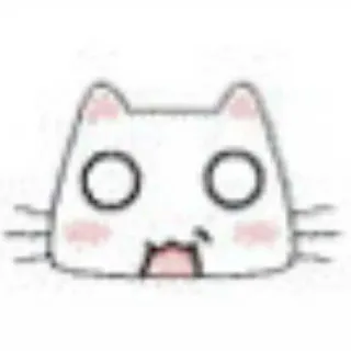 😎 white cat telegram sticker