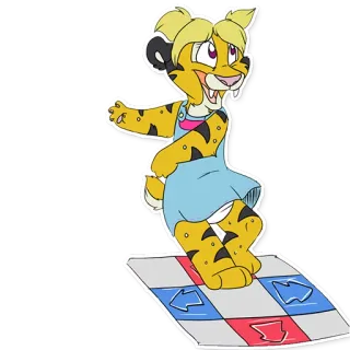 ⬇ เสือ, เฟอร์รี่, สัตว์, การ์ตูน, เต้น, แผ่นเต้น, เกม telegram sticker