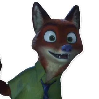 😃 Nick Wilde Zootopia zorro, zootopia, dibujos animados, disney, animado, nick wilde telegram sticker