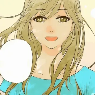 🍘 女性, アニメ, ポートレート, 笑顔, キャラクター, イラスト telegram sticker