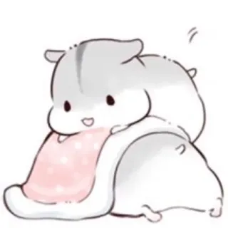 😘 hamster, mignon, animal, animal de compagnie, kawaii, dessin, dessin animé whatsapp sticker