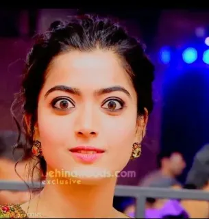 😳 behindwoods.com exclusive Rashmika Mandanna, Indische Schauspielerin, Promi, Porträt, Frau, Schauspielerin, Augen telegram sticker