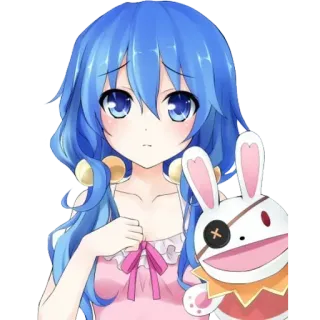 😦 animé, fille, mignon, personnage, dessin animé whatsapp sticker