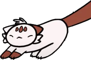 😣 cat, stretch, cute, animal, cartoon telegram sticker