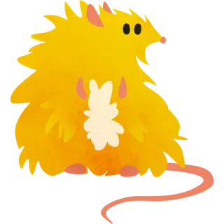 ✨ 动物, 怪物, 黄色, 可爱, 卡通 telegram sticker