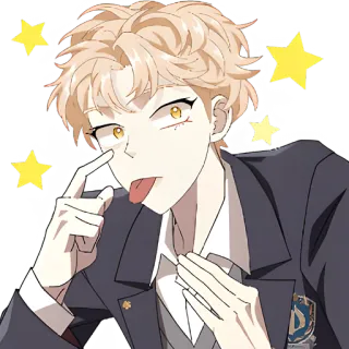 😛 Anime, Personaje, Sticker, Divertido, Dibujo animado telegram sticker