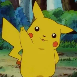 ✌ Pikachu Pokemon Pikachu, Pokémon, Cartoni animati, Dito medio, Offensivo, Giallo, Anime telegram sticker