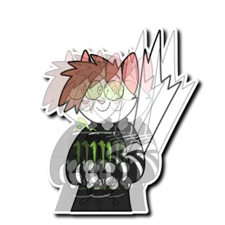 ⚡️ Cartoon, Energy Drink, Monster, Digitale Kunst whatsapp sticker