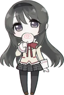 🍭 Anime, Mangá, Chibi, Fofo, Garota, Pirulito telegram sticker