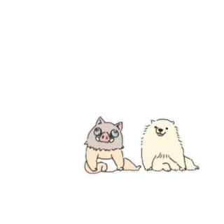 😊 sticker, süß, tier, hund, wildschwein, cartoon telegram sticker