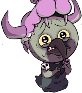 🥺 cartoon, monster, creature, horror, skull, gothic telegram sticker