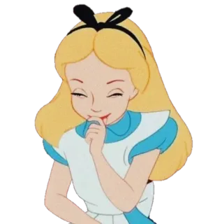 😁 Alice Alice in Wonderland Алиса, Мультфильм, Дисней, Страна чудес, Персонаж, Мультипликация, Классика telegram sticker