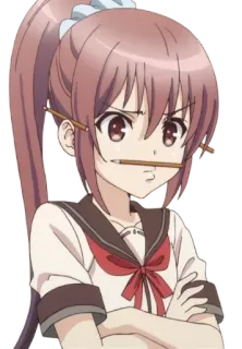 🤔 Anime, Chica, Lápiz, Lindo, Enojado telegram sticker