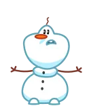 😨 Olaf Frozen olaf, muñeco de nieve, frozen, dibujos animados, invierno, divertido telegram sticker