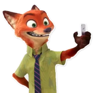 😁 Nick Wilde Zootopia raposa, desenho animado, dedo do meio, ofensivo, desrespeitoso, animal, personagem telegram sticker