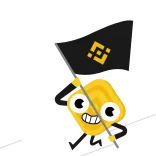 🏃♀️ binance, criptovaluta, bandiera, moneta, personaggio telegram sticker