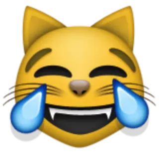 😹 кот, эмодзи, смеющийся, плачущий, слёзы радости, счастливый, смешной telegram sticker