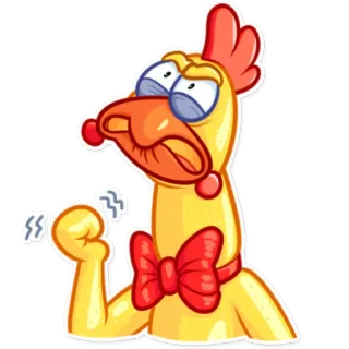 😤 Frango de desenho animado, Frango zangado, Adesivo telegram sticker