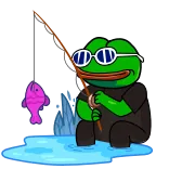 🎣 Pepe pepe the frog, câu cá, meme, phim hoạt hình, ếch whatsapp sticker