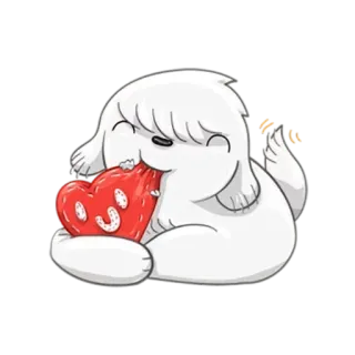 😍 Kartun, Hati, Cinta, Imut, Kawaii, Stiker telegram sticker
