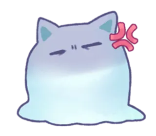 😑 kucing, hantu, marah, emoji, lucu, stiker whatsapp sticker