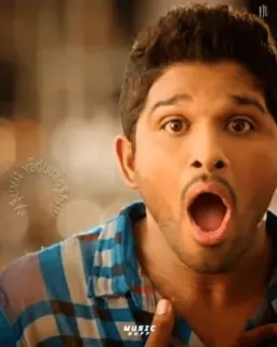 😳 Allu Arjun actor, indio, impactado, sorprendido, expresión telegram sticker