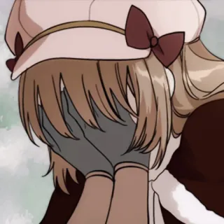 💸 anime, sad, crying, facepalm, kawaii, cute telegram sticker
