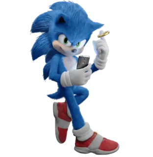 🦔 Sonic Sonic the Hedgehog Соник, Ёж, Видеоигра, Фильм, Мультперсонаж, Синий, Кольцо telegram sticker