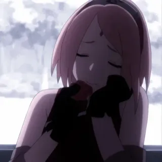 🌸 Sakura Haruno Naruto anime, sakura, naruto, ninja, sad telegram sticker