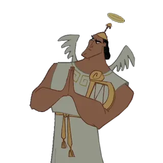 😇 Kronk The Emperor's New Groove Kronk, anjo, desenho animado, Disney, A Nova Onda do Imperador telegram sticker