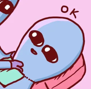 🙂 OK 宇宙人, かわいい, マンガ, OK, 承認 telegram sticker