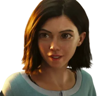 🤯 Alita Alita: Battle Angel alita, battle angel, anime, mangá, cyborgue, robô whatsapp sticker