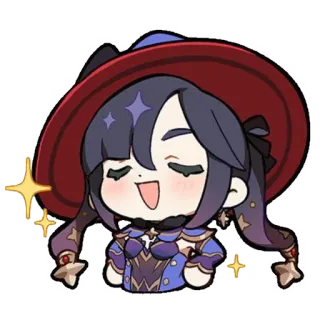 🔮 Mona Genshin Impact Anime, Niedlich, Genshin Impact, Magier, Astrologe, Mona telegram sticker