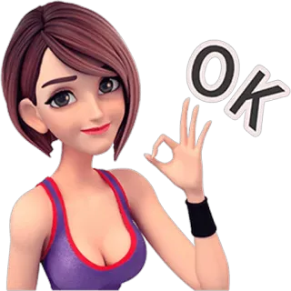 👌 OK ок, женщина, жест, одобрение, знак telegram sticker