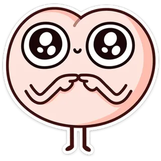 ⭐ süß, kawaii, Herz, Cartoon, Aufkleber, entzückend telegram sticker