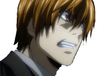 😨 Light Yagami Death Note อนิเมะ, มังงะ, Death Note, ไลท์ ยางามิ, ตัวละคร, ภาพเหมือน, เคร่งขรึม, หวาดกลัว telegram sticker