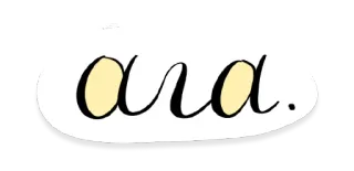 👌 ara. letras, tipografía, ARA whatsapp sticker
