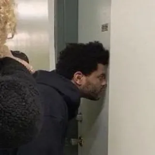 🫣 The Weeknd singer, music, looking, peeking, star telegram sticker