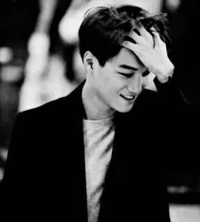 🥀 người đàn ông, chân dung, đen trắng, nam, hàn quốc, exo, thần tượng, ca sĩ telegram sticker