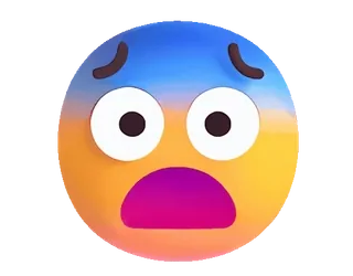 😨 Emoji, assustado, chocado, nervoso, preocupado telegram sticker