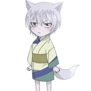 😾 Tomoe Kamisama Kiss Anime, Volpe, Chibi, Kemonomimi, Carino, Tsundere telegram sticker