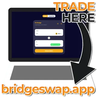 ✌️ TRADE
HERE
bridgeswap.app échange, troc, cryptomonnaie, appli, finance, technologie telegram sticker