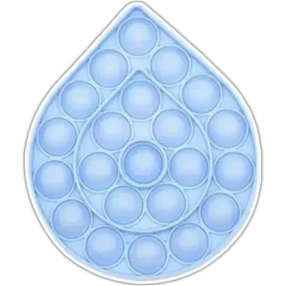 💧 pop it, 指尖玩具, 感官玩具, 蓝色, 水滴 telegram sticker