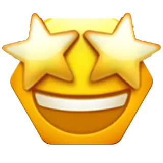 🤩 emoji, stars, happy, yellow, face, excited telegram sticker