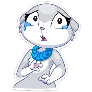 😢 cat, cartoon, sticker, crying, animal, sad telegram sticker