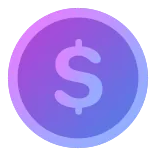 💲 $ dollar, money, coin, finance, currency, payment, gradient telegram sticker