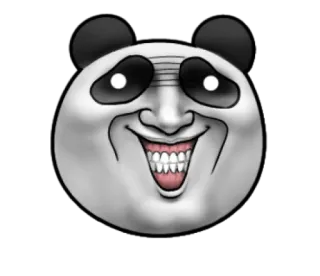 😁 Panda, Meme, Śmieszne, Straszne, Trollface telegram sticker