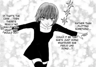😍 IF THAT'S THE
CASE... THEN
THERE'S
REALLY NO
WAY TO TELL
WHAT
SHE
WOULD
DO!!
***
RATHER THAN
PLOTTING
SOMETHING...
COULD IT BE THAT
SHE'S JUST DOING
WHATEVER SHE
FEELS LIKE
DOING...? anime, mangá, garota, brilho whatsapp sticker