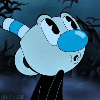 😶 Cuphead Cuphead, jeu vidéo, dessin animé, rétro, personnage whatsapp sticker
